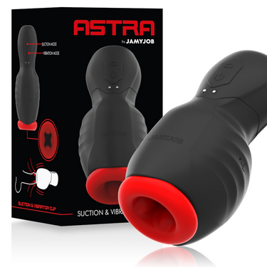 Astra Jamyjob Masturbatore Portatile con Vibrazione e Suzione Discreta